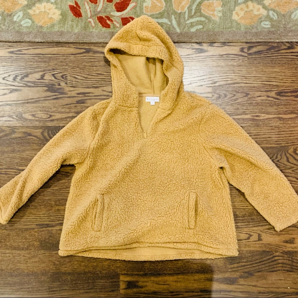 Koolaburra by UGG Cozy Sherpa Teddy Bear Half Zip Hoodie - Women’s Large